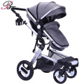 Altos buggies de paisagem contra o carrinho de bebê à prova de explosão, sentado, deitado, Flor Folding Baby Stroller 3-in-1